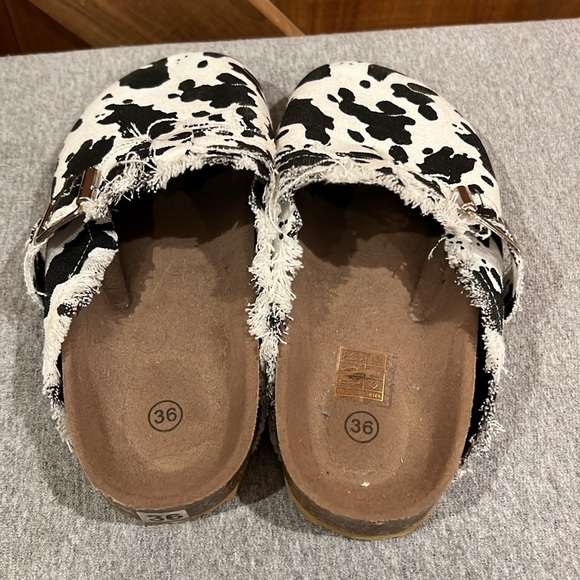 Cow print birk inspired mules size euro 36 - Picture 3 of 7